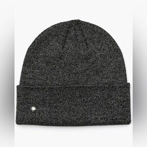 Kate Spade Metallic Beanie in Black